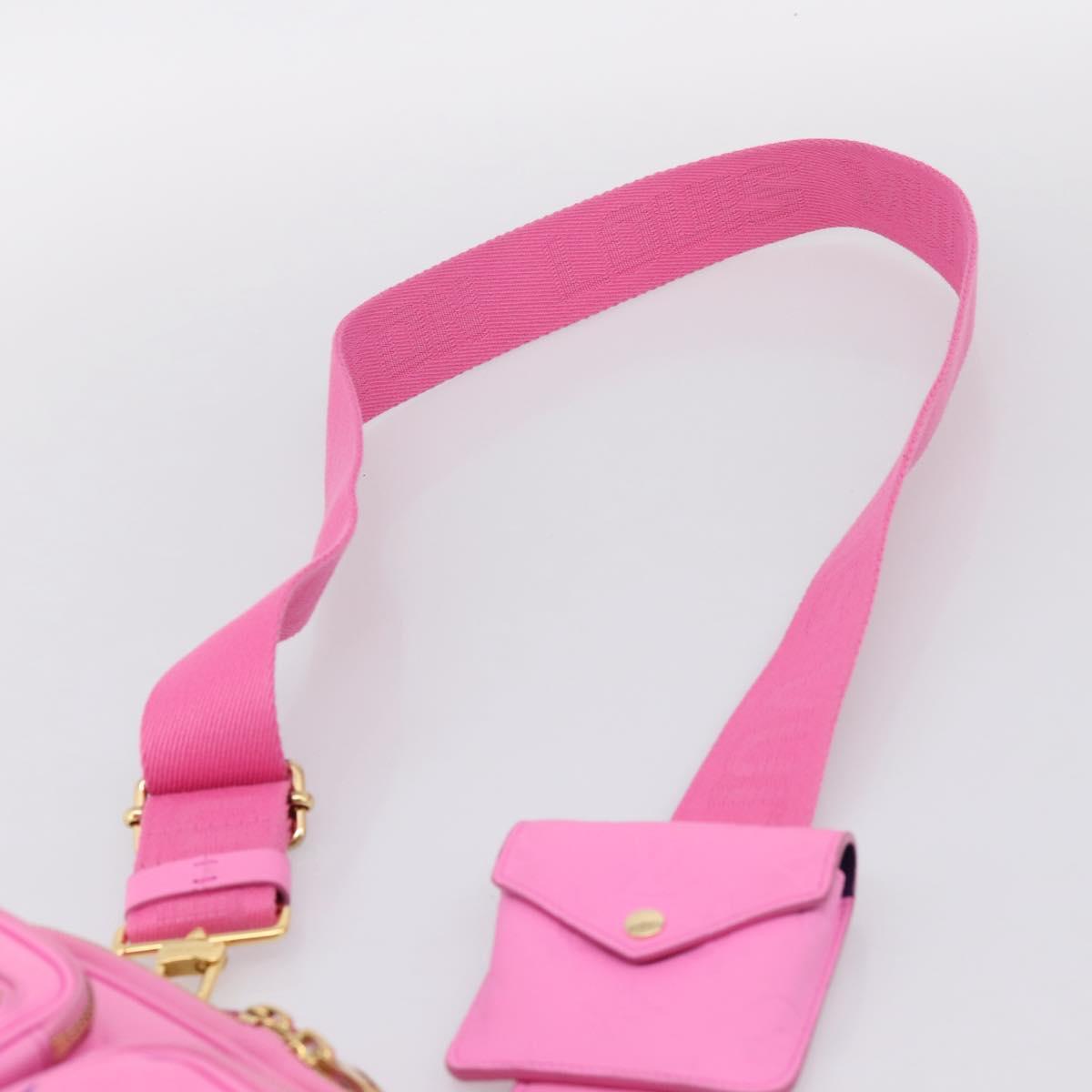 LOUIS VUITTON Utility Cross Body Bag Calf leather Pink M59244 LV Auth 206460V