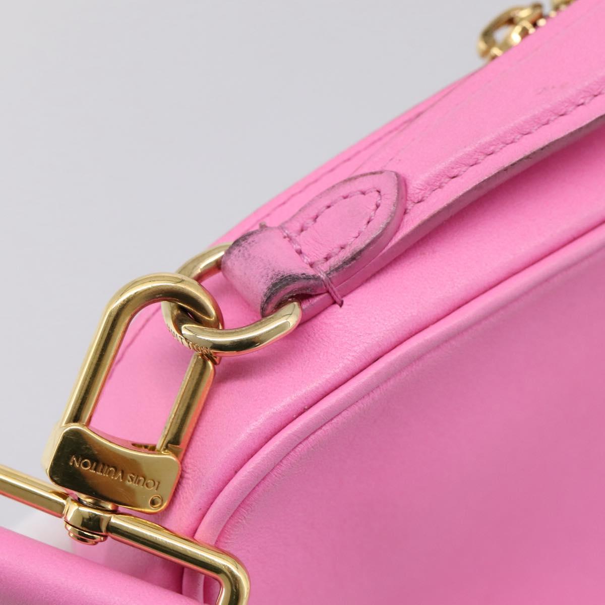 LOUIS VUITTON Utility Cross Body Bag Calf leather Pink M59244 LV Auth 206460V