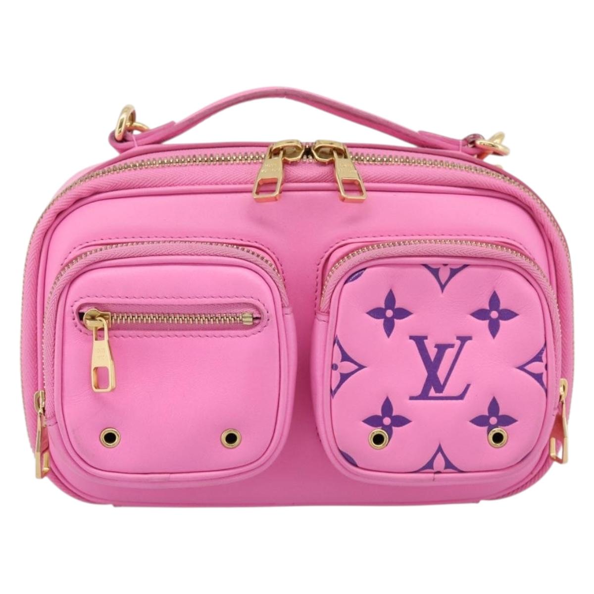 LOUIS VUITTON Utility Cross Body Bag Calf leather Pink M59244 LV Auth 206460V
