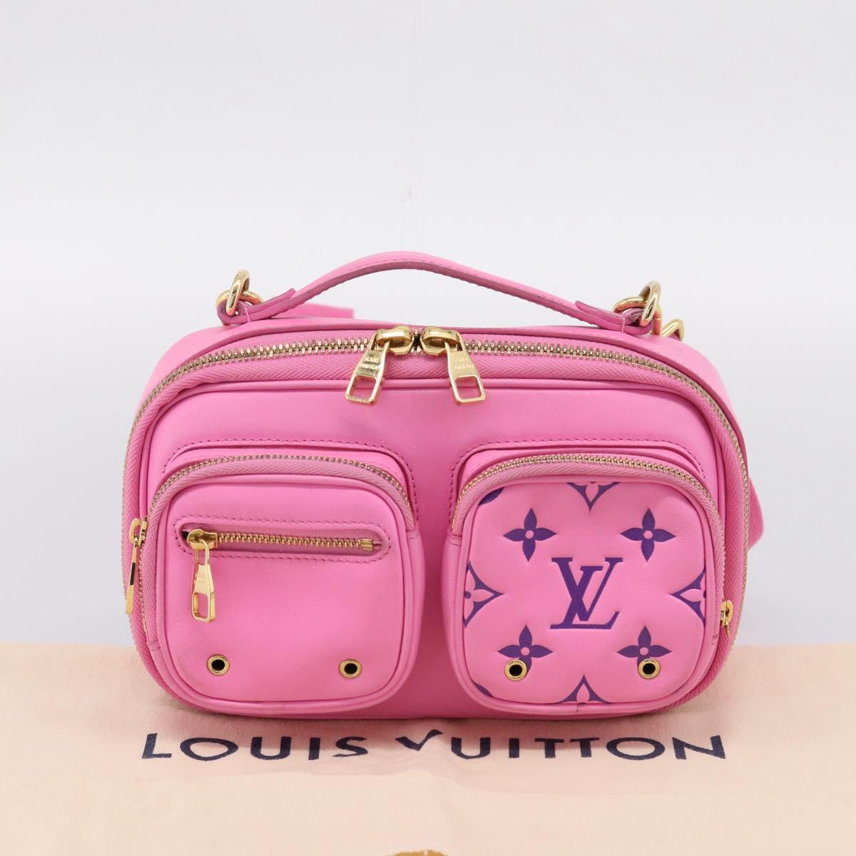 LOUIS VUITTON Utility Cross Body Bag Calf leather Pink M59244 LV Auth 206460V