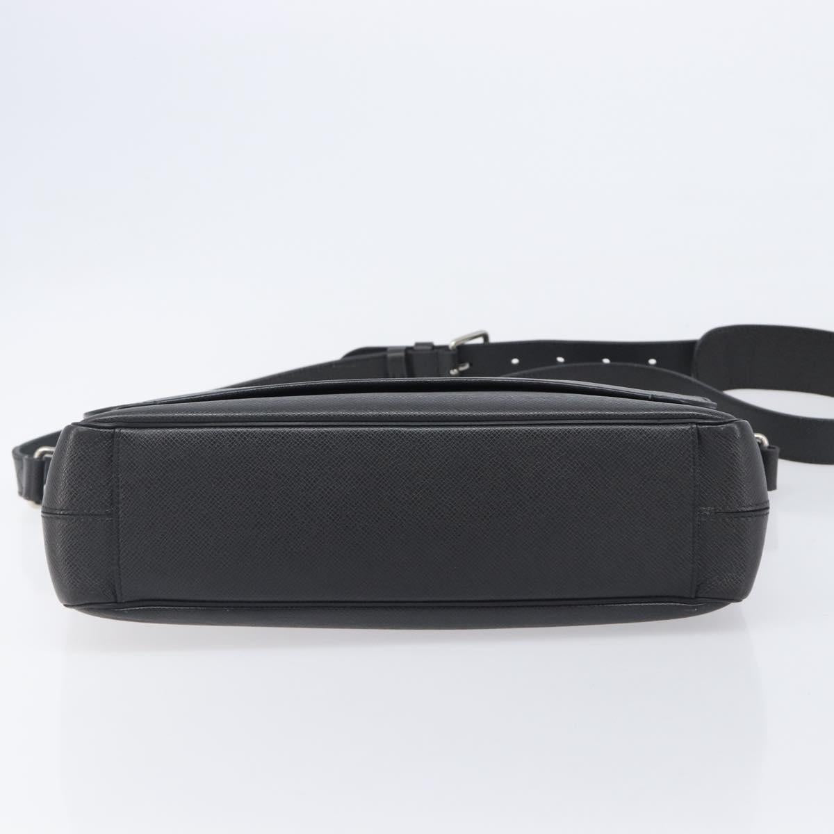 LOUIS VUITTON Taiga Roman MM Shoulder Bag Ardoise M32682 LV Auth 206484V