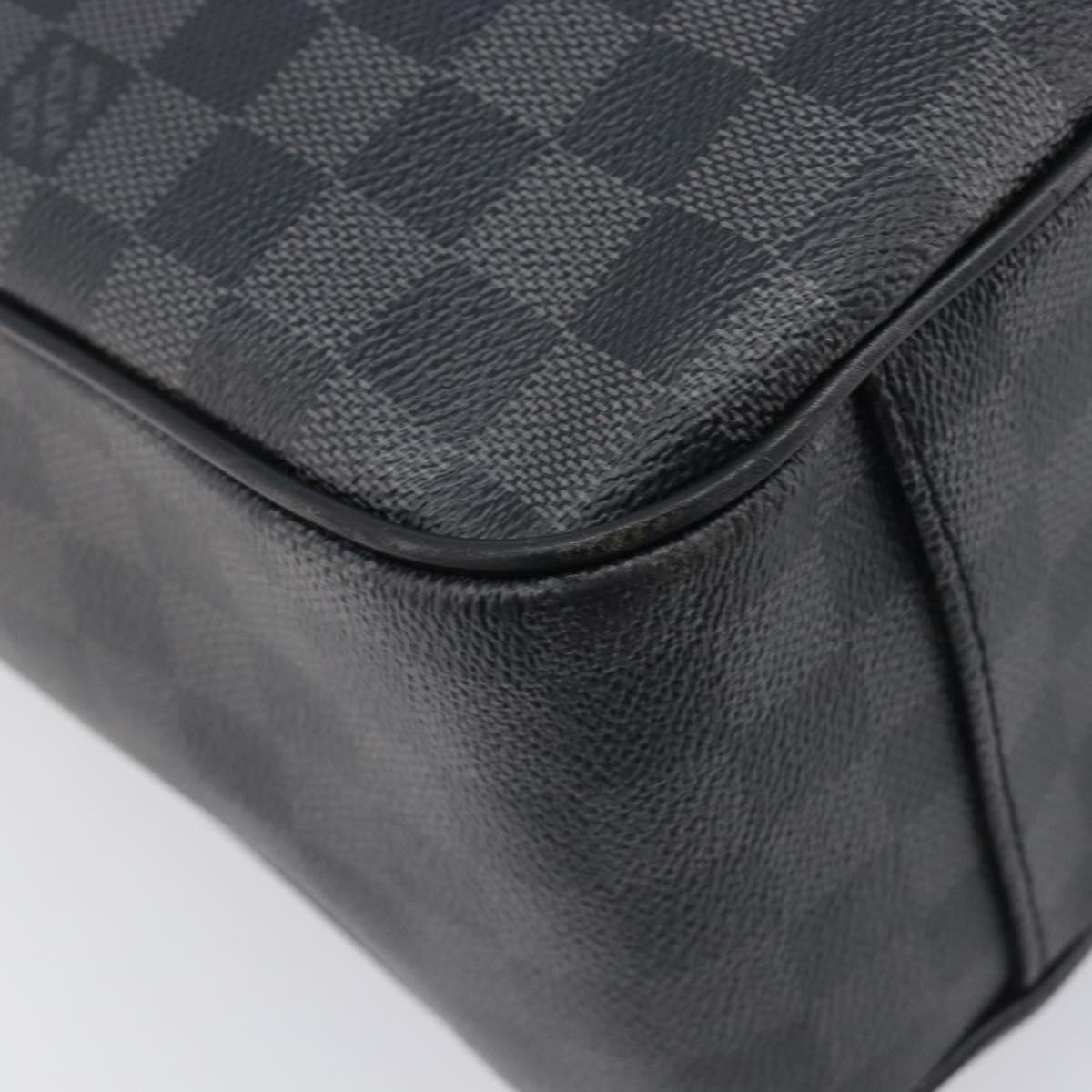 LOUIS VUITTON Damier Graphite Tadao Shoulder Bag 2way N51192 LV Auth 206485V