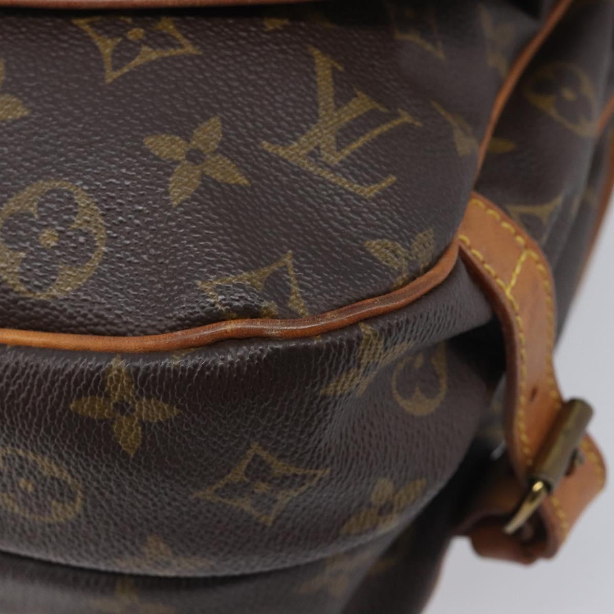 LOUIS VUITTON Monogram Saumur 30 Shoulder Bag M42256 LV Auth 206486