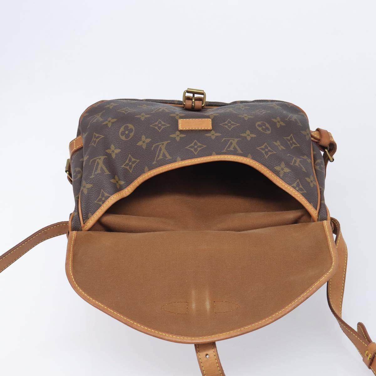 LOUIS VUITTON Monogram Saumur 30 Shoulder Bag M42256 LV Auth 206486