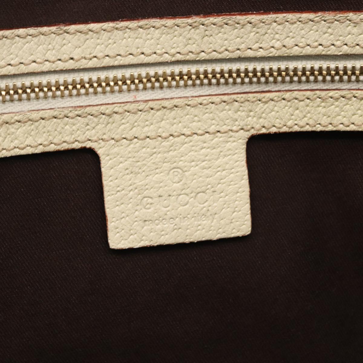 GUCCI GG Canvas Web Sherry Line Tote Bag Beige Gold 150335 Auth 206504