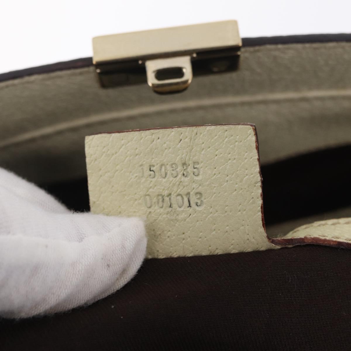 GUCCI GG Canvas Web Sherry Line Tote Bag Beige Gold 150335 Auth 206504