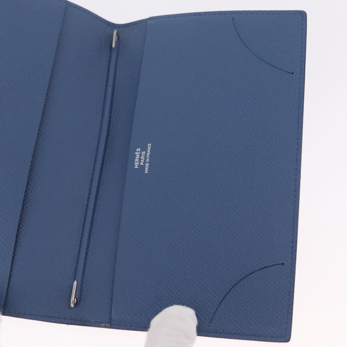 HERMES Agenda Vision Day Planner Cover Leather Blue Auth 206514M