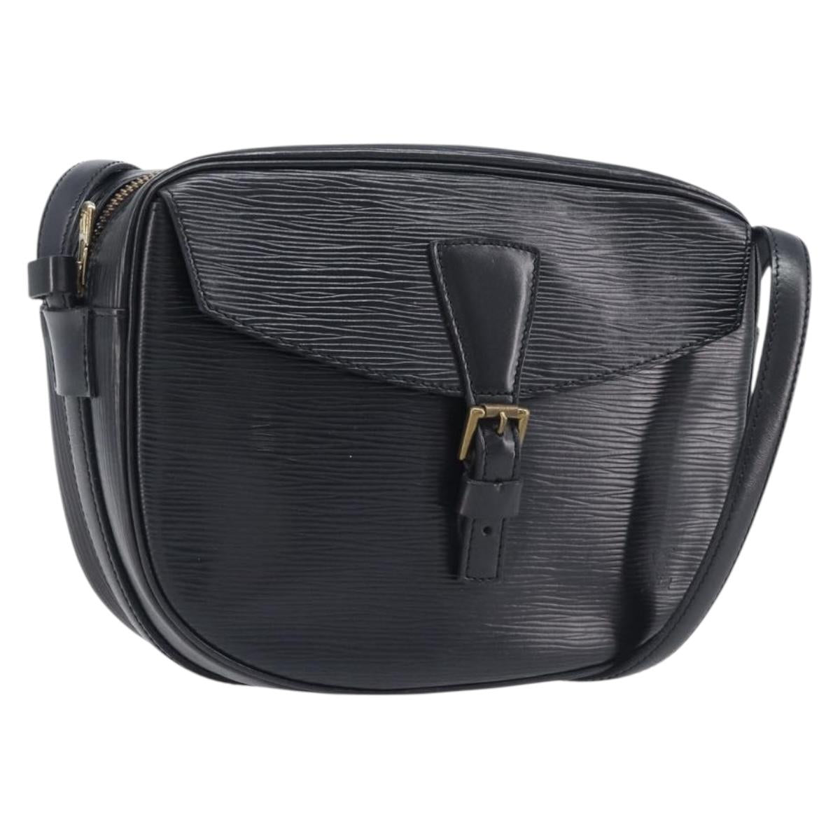 LOUIS VUITTON Epi Jeune Fille MM Shoulder Bag Black M52152 LV Auth 206521A