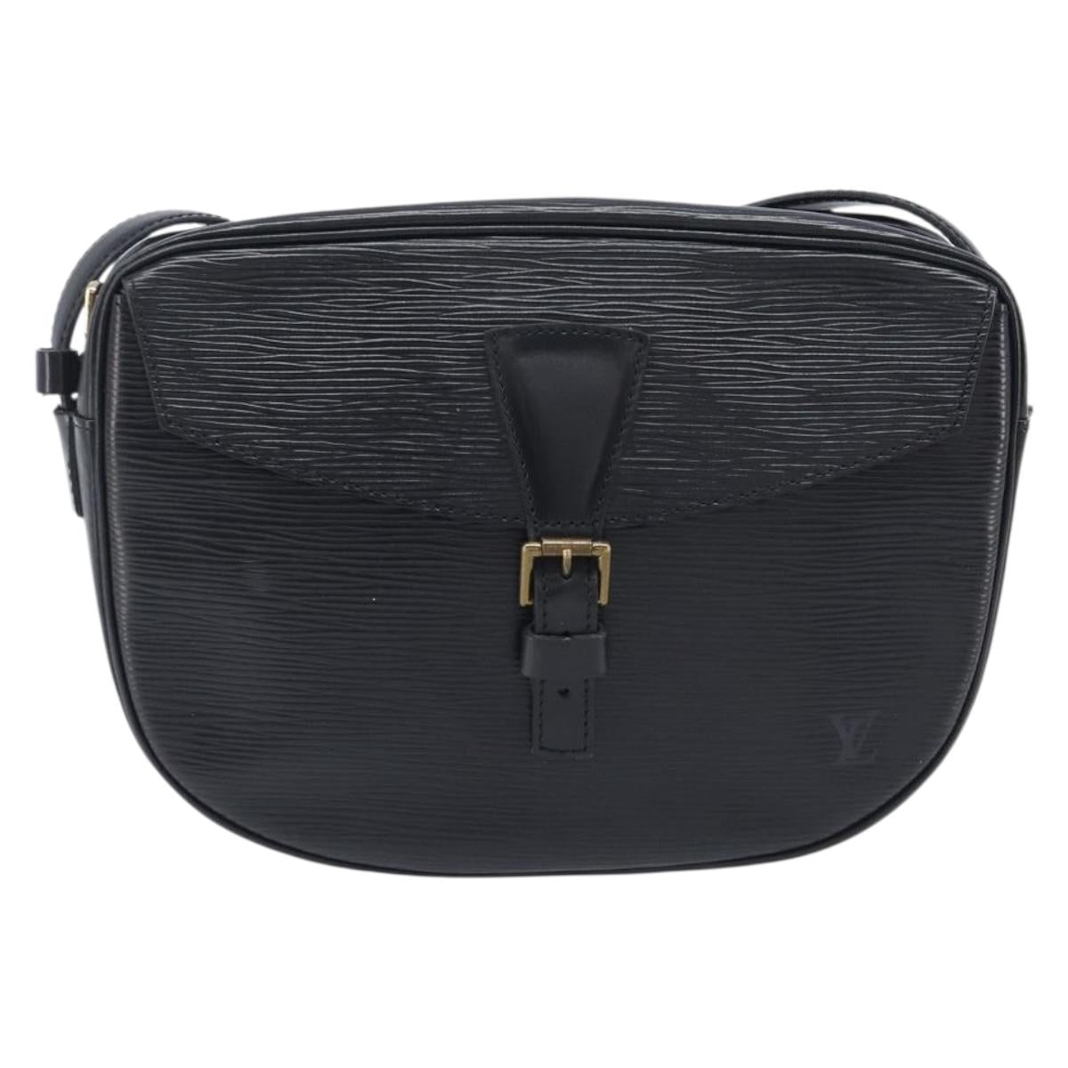 LOUIS VUITTON Epi Jeune Fille MM Shoulder Bag Black M52152 LV Auth 206521A