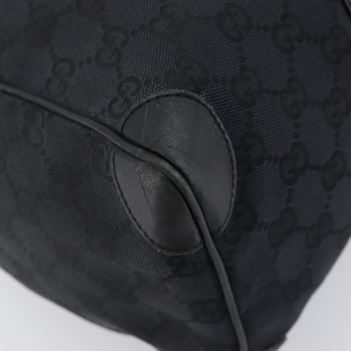 GUCCI GG Canvas Sherry Line Hand Bag Black Silver 000 0846 Auth 206535