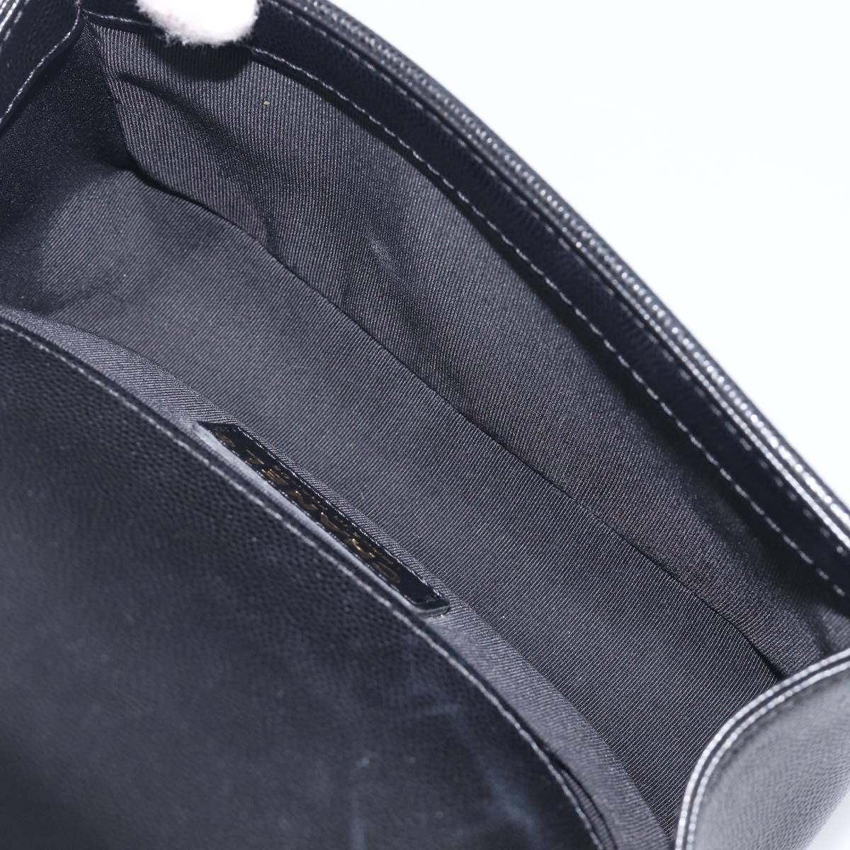CHANEL Boy Chanel Matelasse Chain Bag Caviar Skin Black Gold CC Auth 206546SAM