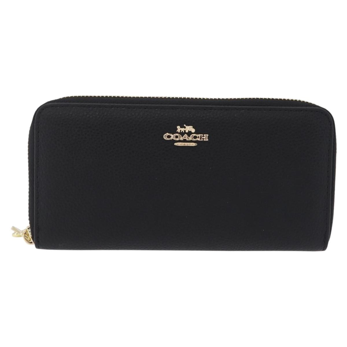 Coach Long Wallet Leather Auth 206558A