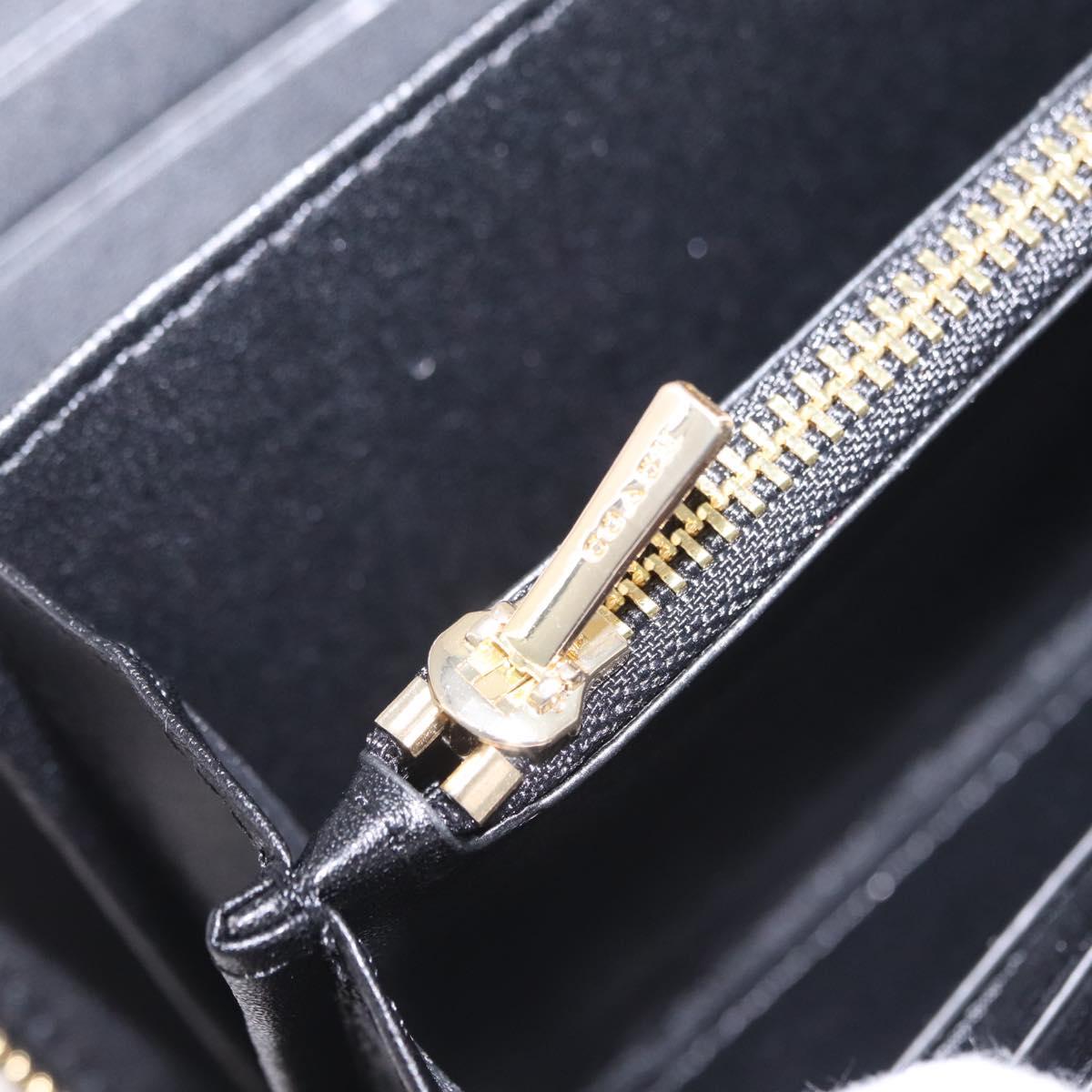 Coach Long Wallet Leather Auth 206558A
