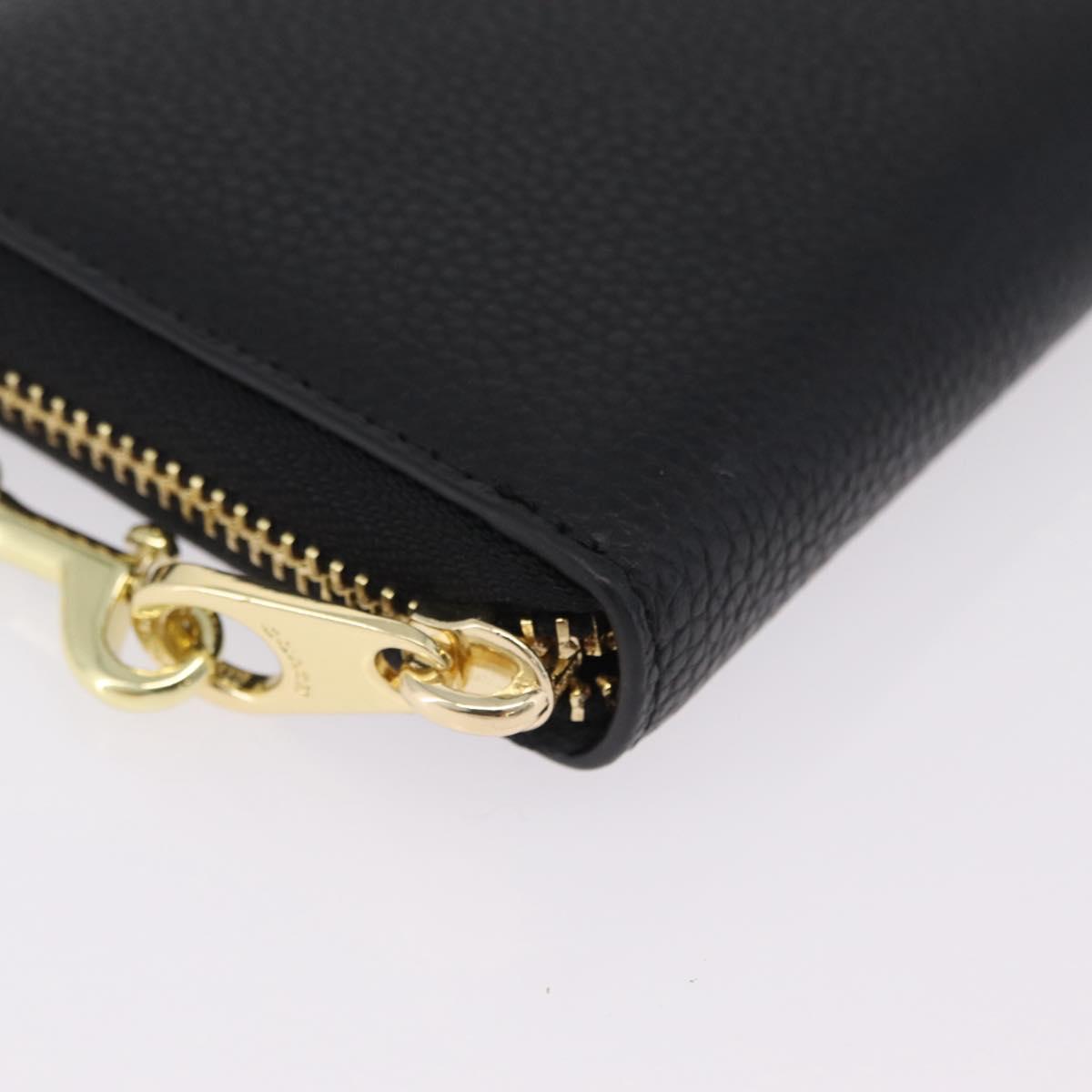 Coach Long Wallet Leather Auth 206558A