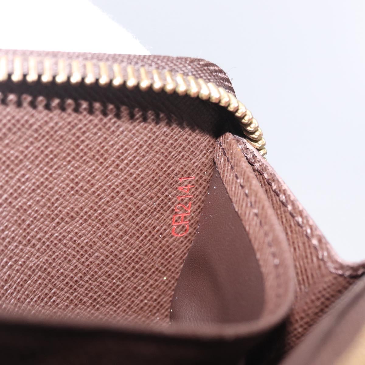 LOUIS VUITTON Damier Ebene Zippy Wallet Long Wallet N41661 LV Auth 206561