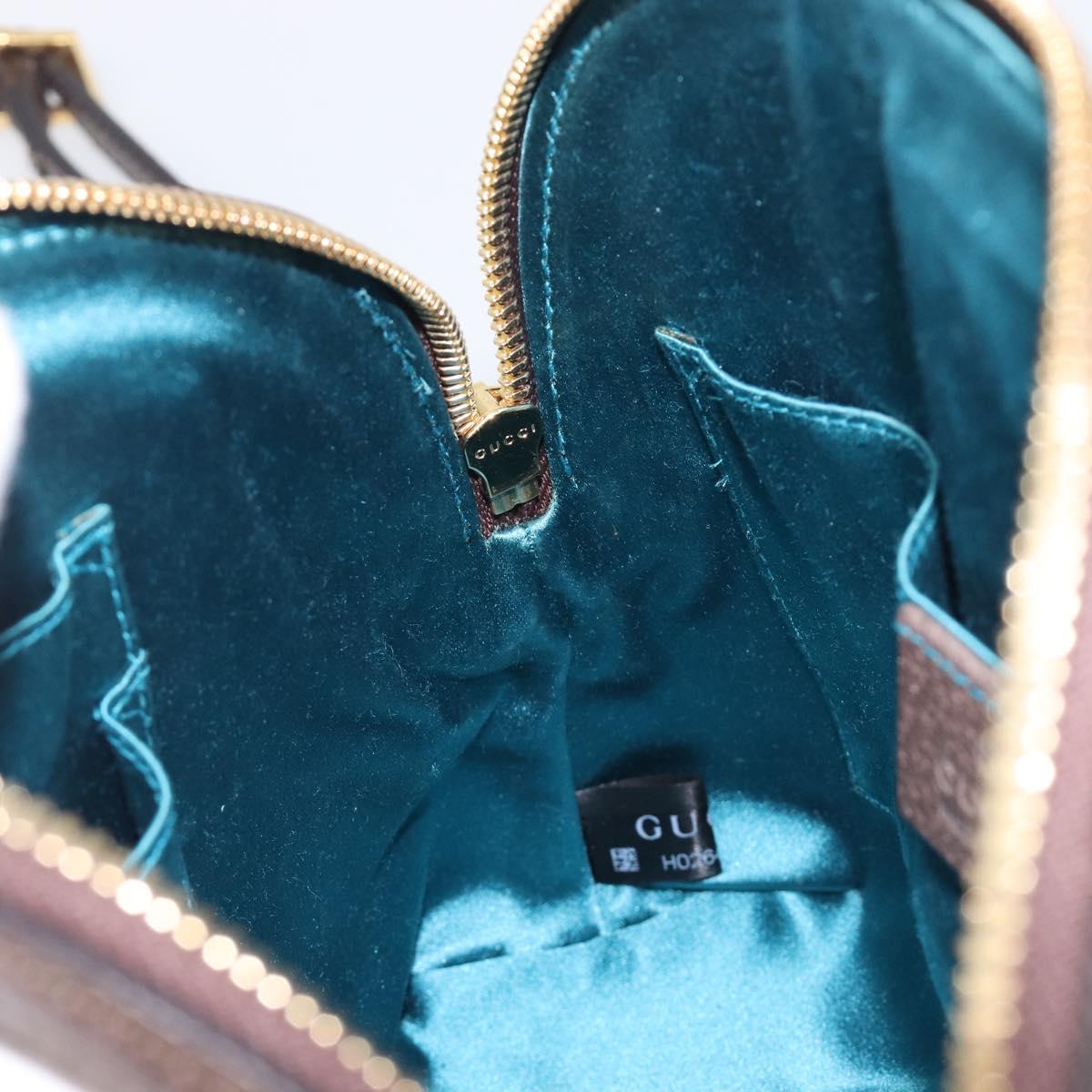 GUCCI GG Supreme Offdia WebSherry Line Bag PVC Beige Gold 499621 Auth 206566V