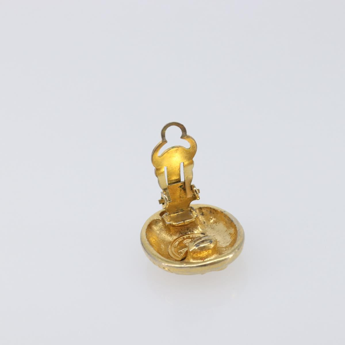 CHANEL Earring Metal Gold CC Auth 206568M