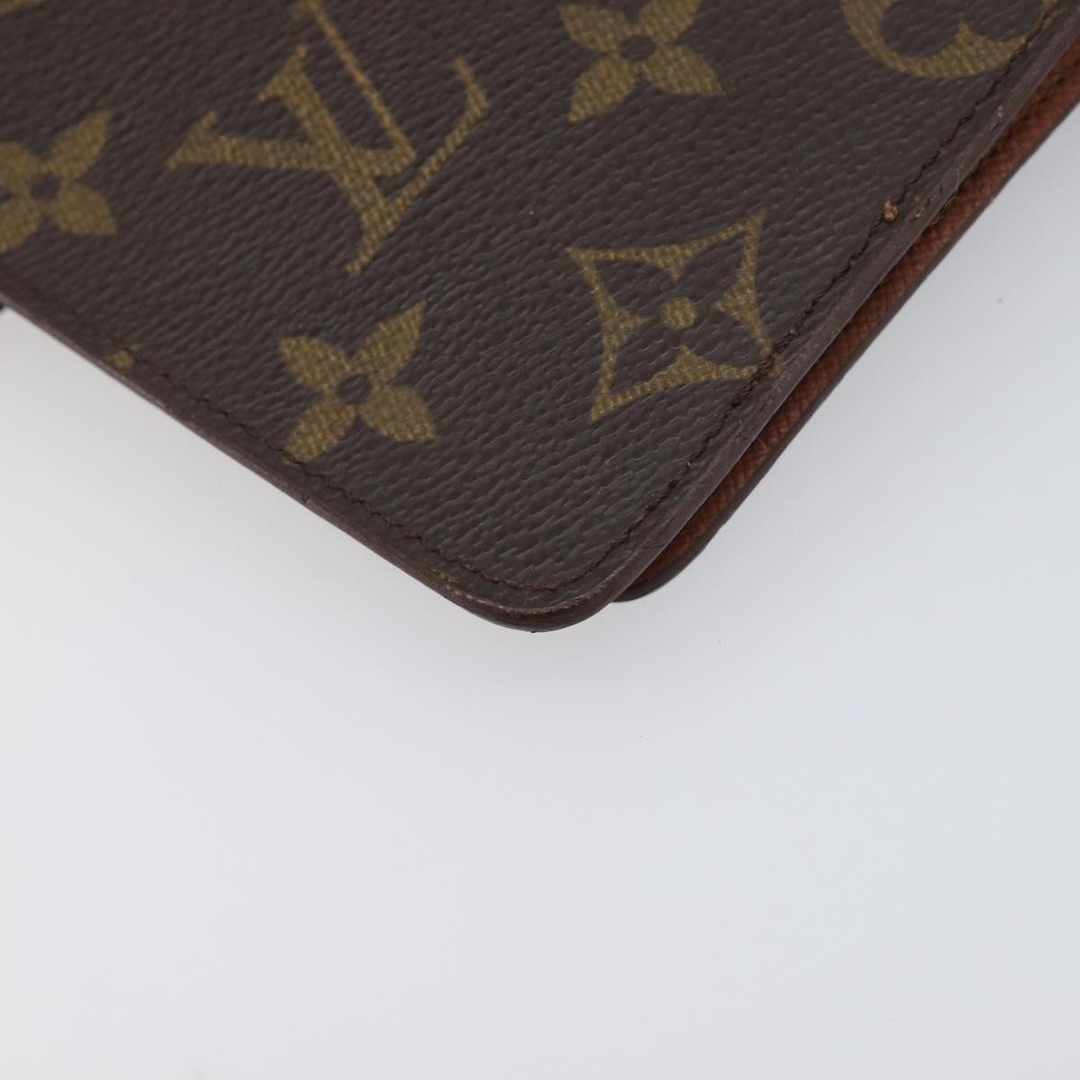 LOUIS VUITTON Monogram Agenda MM Day Planner Cover R20105 LV Auth 206573