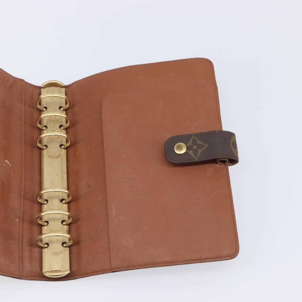 LOUIS VUITTON Monogram Agenda MM Day Planner Cover R20105 LV Auth 206573