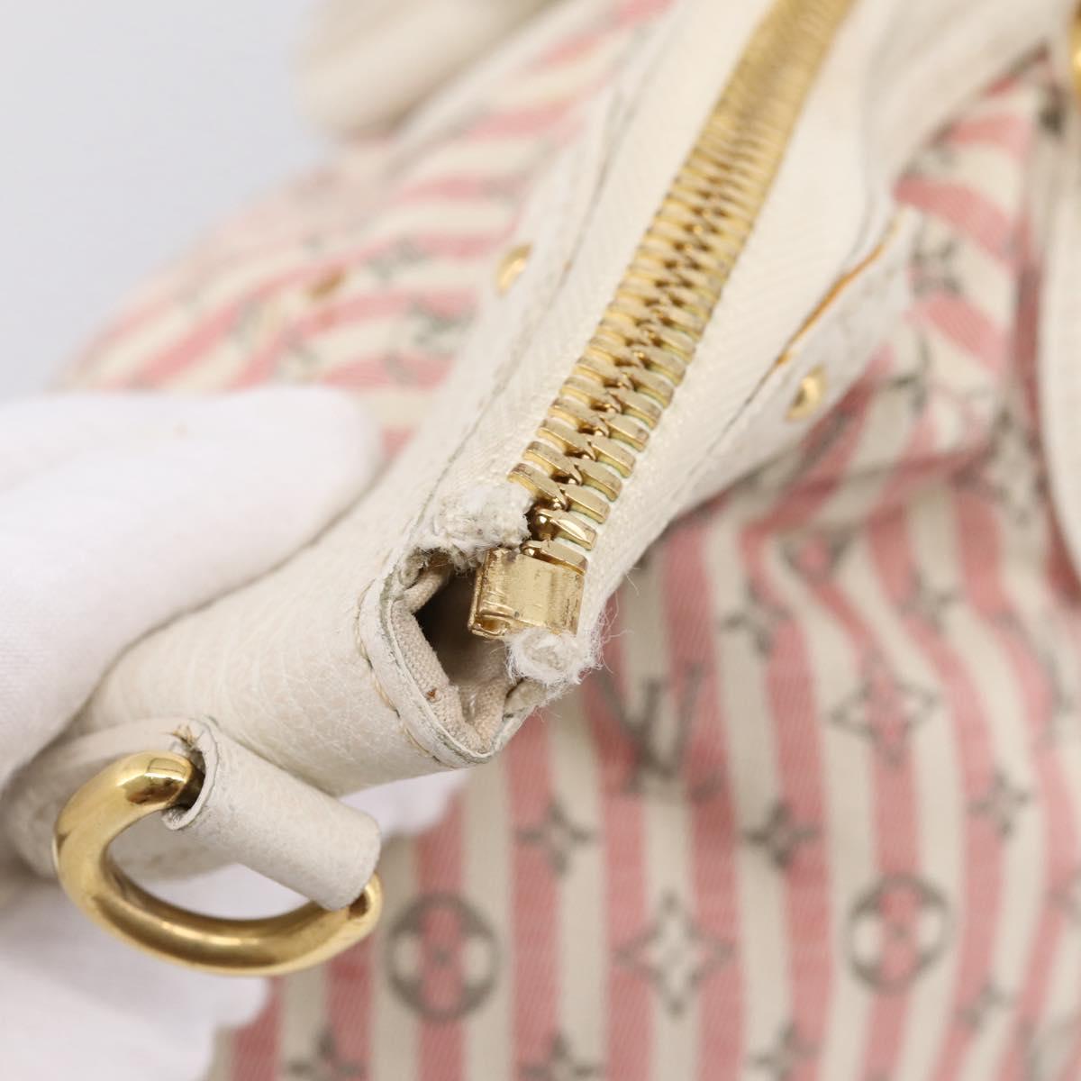 LOUIS VUITTON Monogram Mini Lin Croisette Marina PM Pink M95495 LV Auth 206600