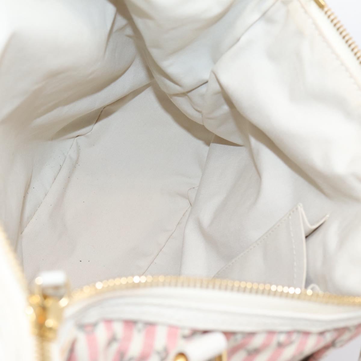 LOUIS VUITTON Monogram Mini Lin Croisette Marina PM Pink M95495 LV Auth 206600