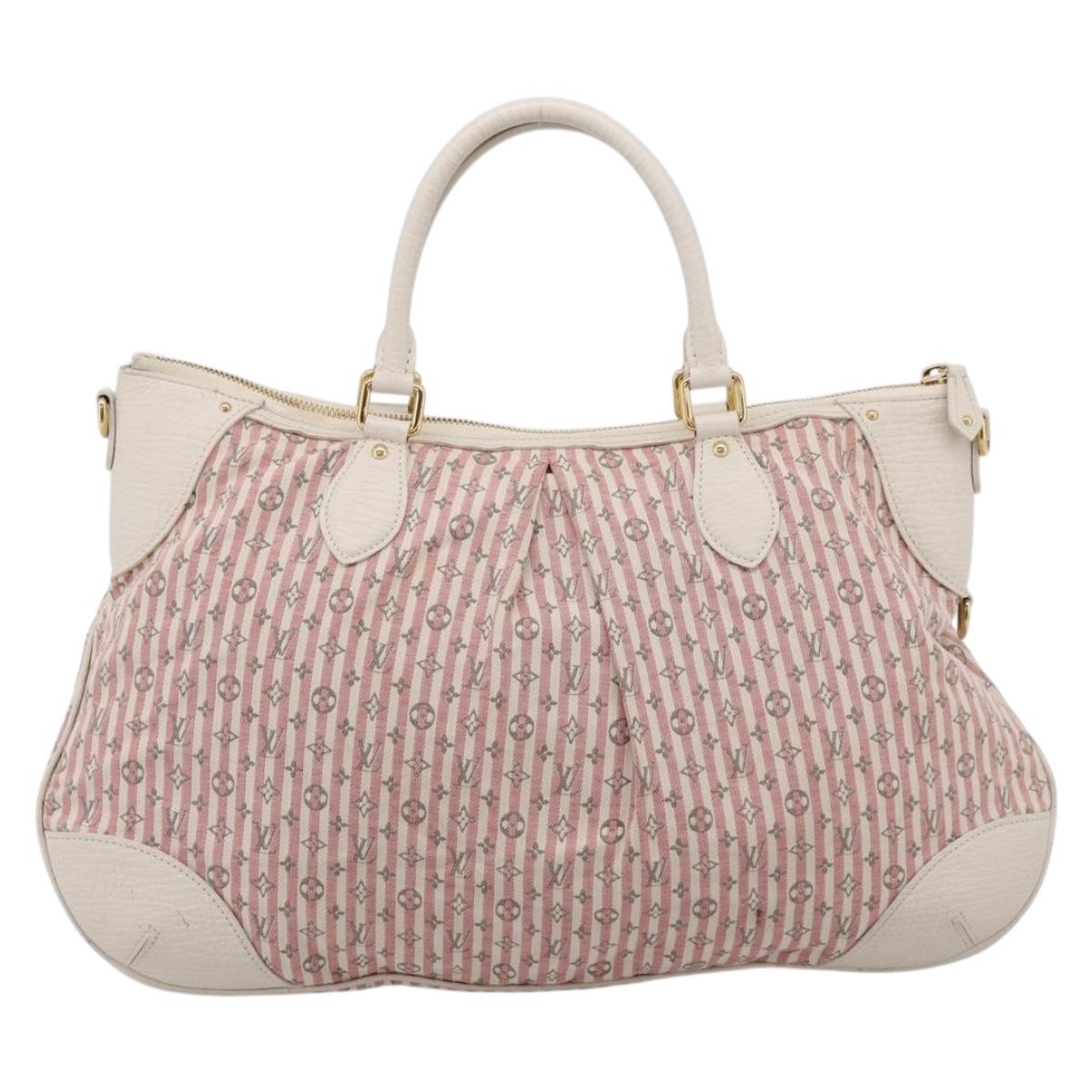 LOUIS VUITTON Monogram Mini Lin Croisette Marina PM Pink M95495 LV Auth 206600