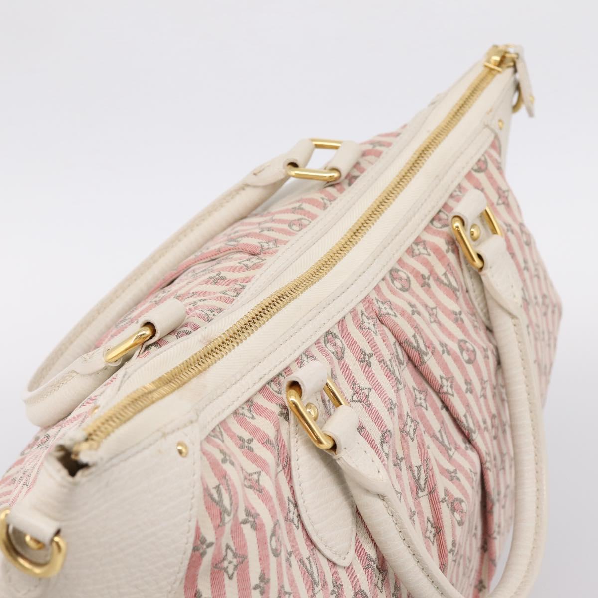 LOUIS VUITTON Monogram Mini Lin Croisette Marina PM Pink M95495 LV Auth 206600