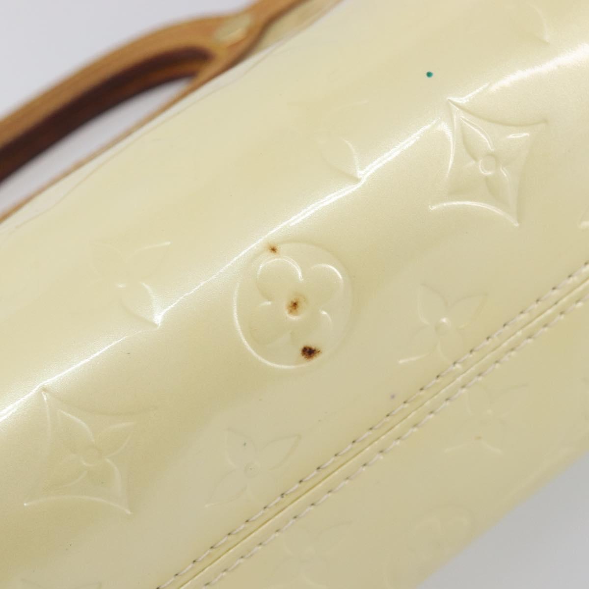 LOUIS VUITTON Monogram Vernis Roxbury Drive Hand Bag Perle M91374 LV Auth 206602