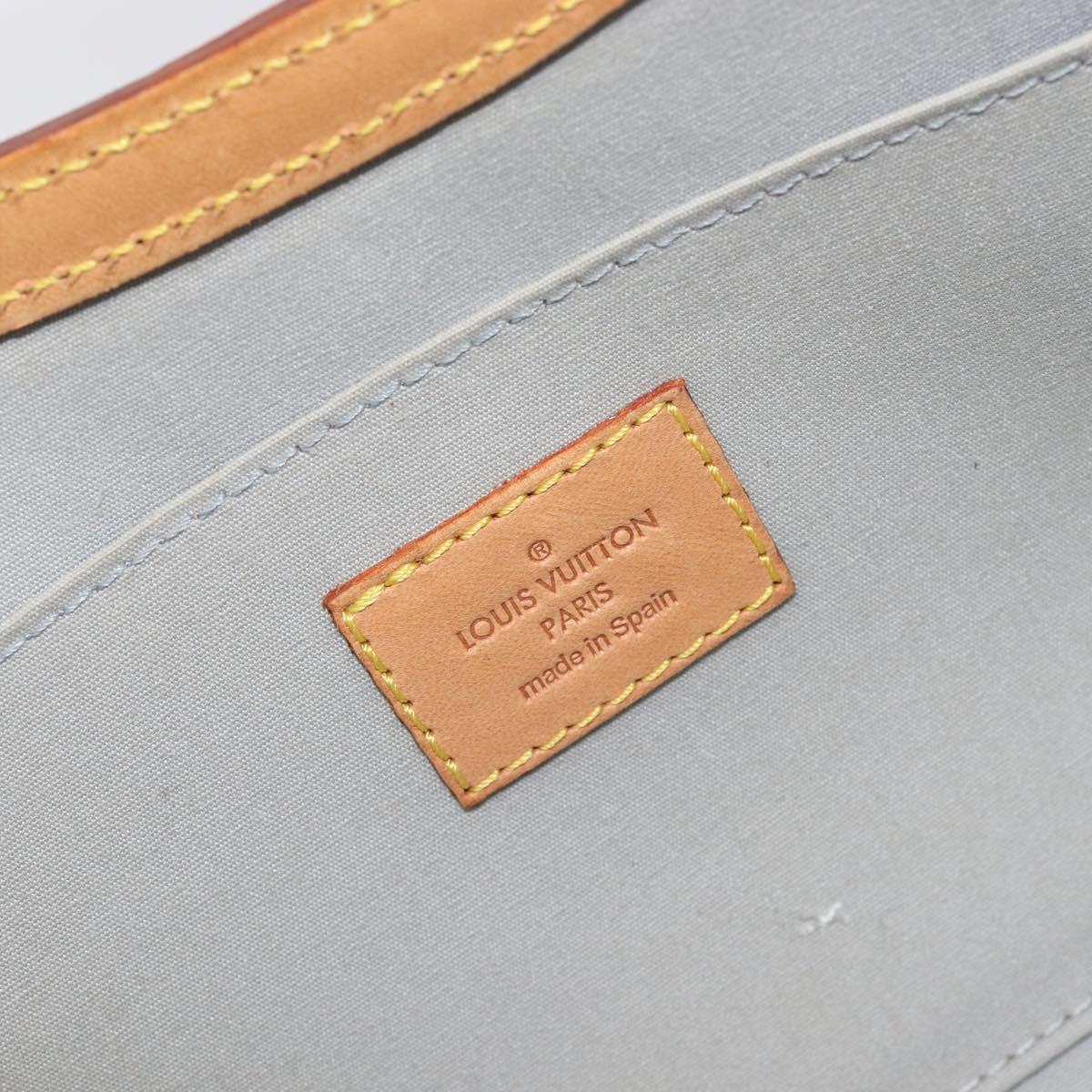 LOUIS VUITTON Monogram Vernis Roxbury Drive Hand Bag Perle M91374 LV Auth 206602