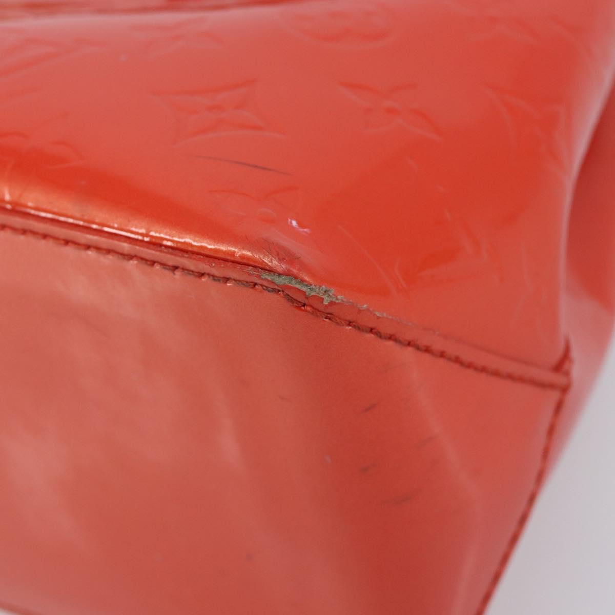 LOUIS VUITTON Monogram Vernis Wilshire PM Bag Orenge Sunset M93644 Auth 206609