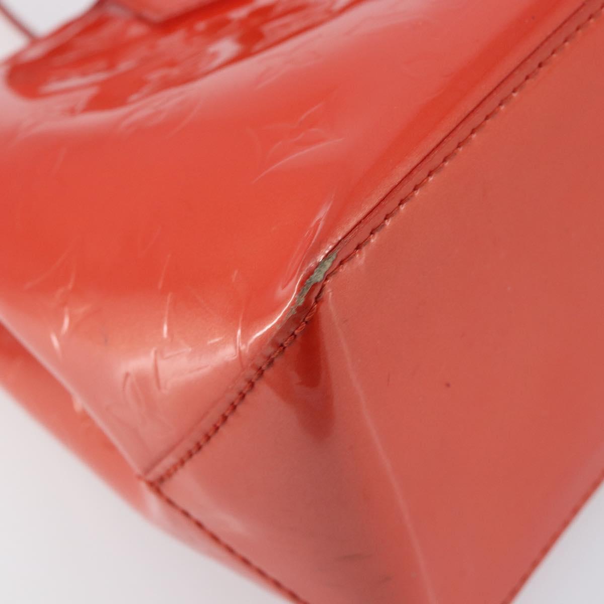 LOUIS VUITTON Monogram Vernis Wilshire PM Bag Orenge Sunset M93644 Auth 206609