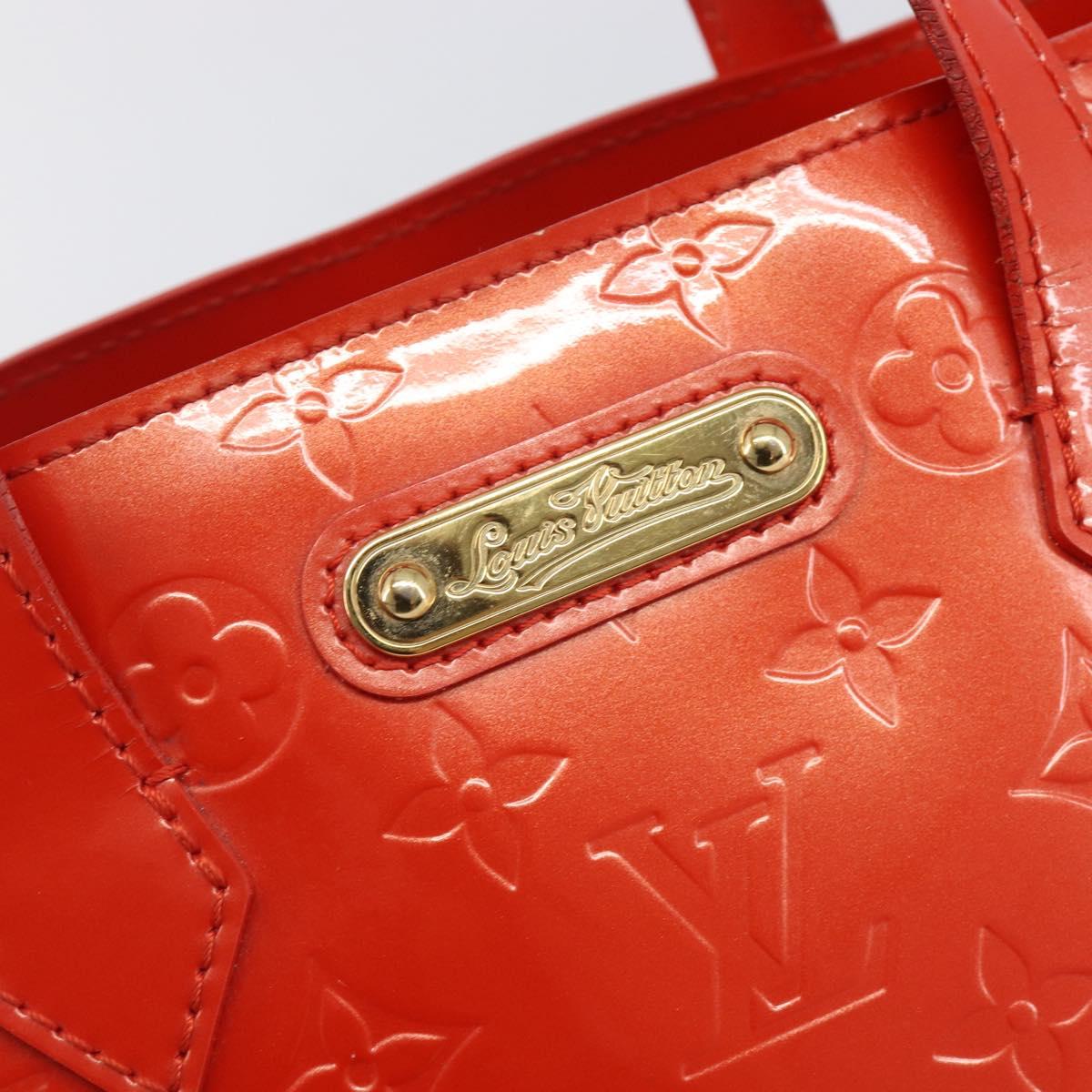 LOUIS VUITTON Monogram Vernis Wilshire PM Bag Orenge Sunset M93644 Auth 206609