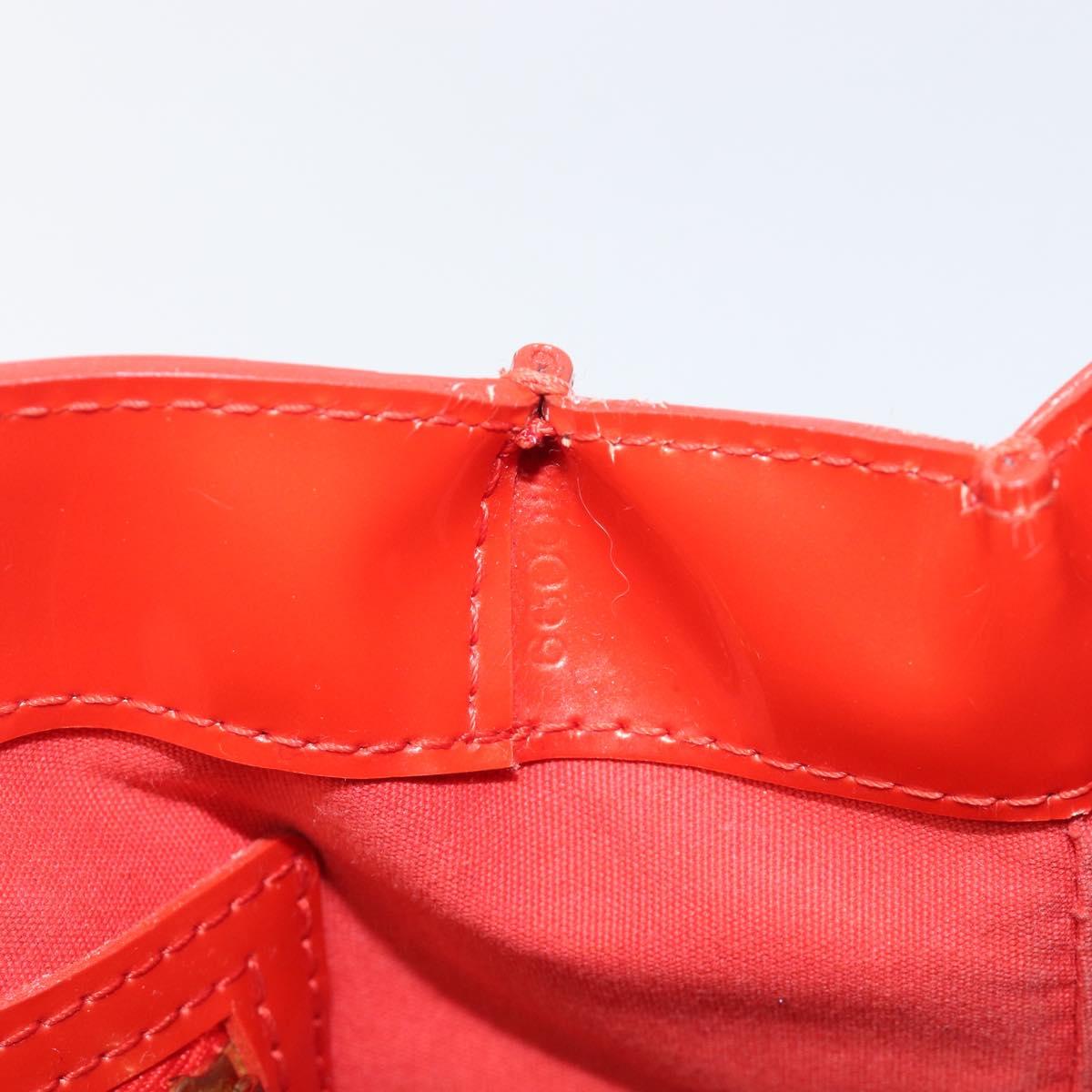 LOUIS VUITTON Monogram Vernis Wilshire PM Bag Orenge Sunset M93644 Auth 206609