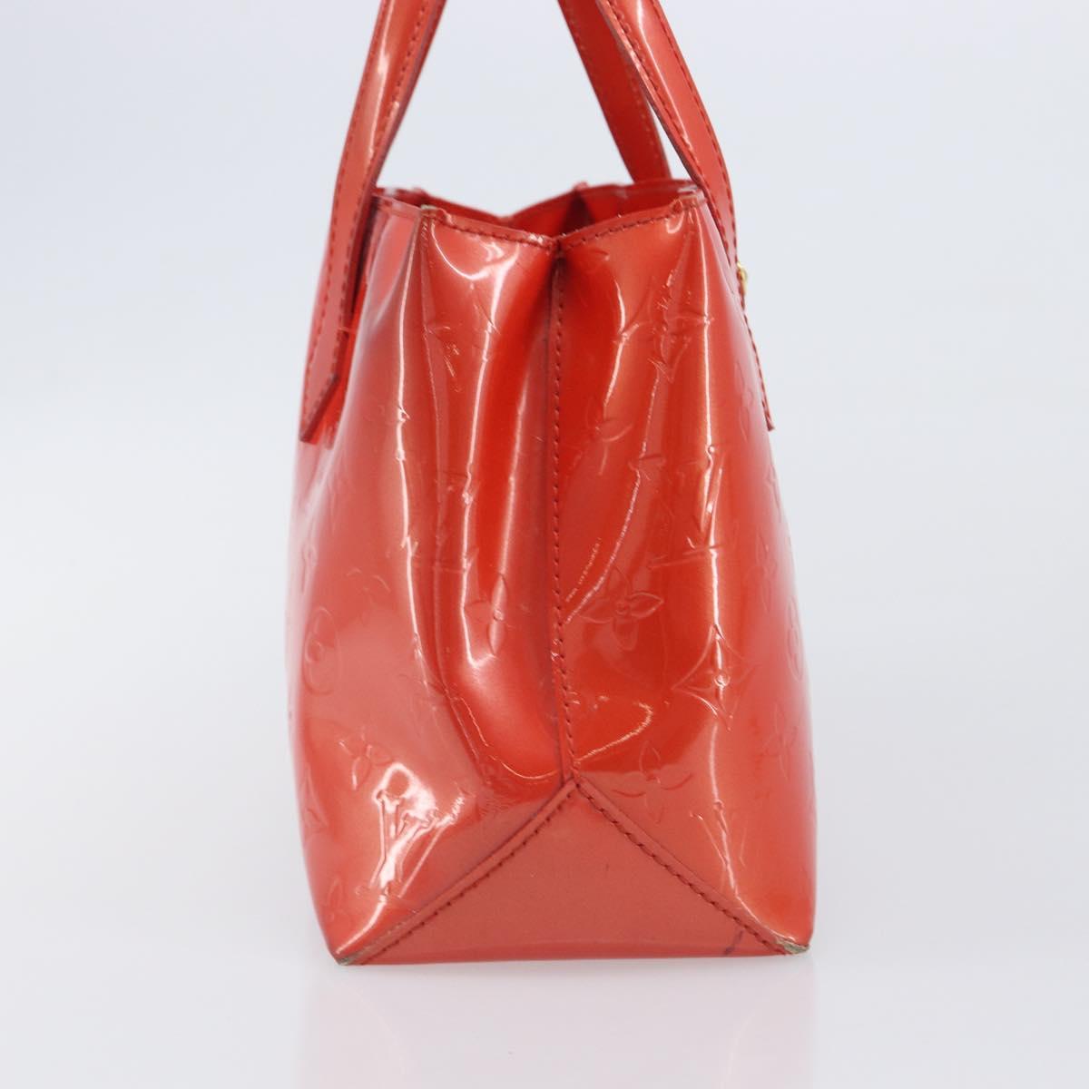 LOUIS VUITTON Monogram Vernis Wilshire PM Bag Orenge Sunset M93644 Auth 206609