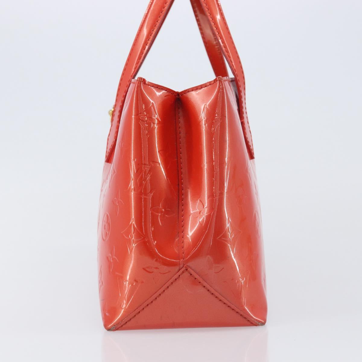 LOUIS VUITTON Monogram Vernis Wilshire PM Bag Orenge Sunset M93644 Auth 206609