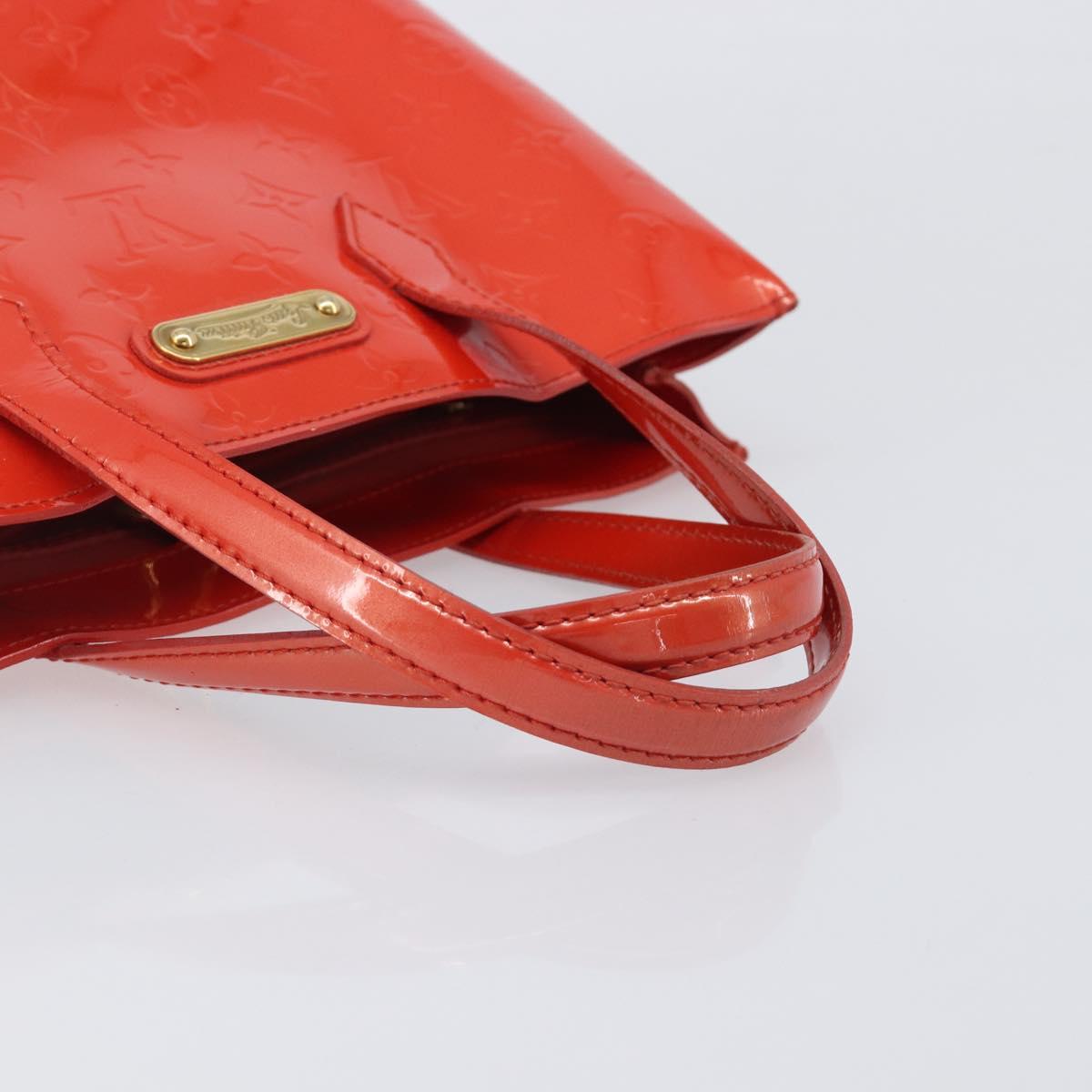 LOUIS VUITTON Monogram Vernis Wilshire PM Bag Orenge Sunset M93644 Auth 206609