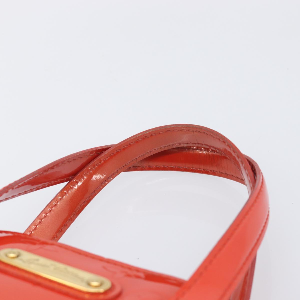 LOUIS VUITTON Monogram Vernis Wilshire PM Bag Orenge Sunset M93644 Auth 206609