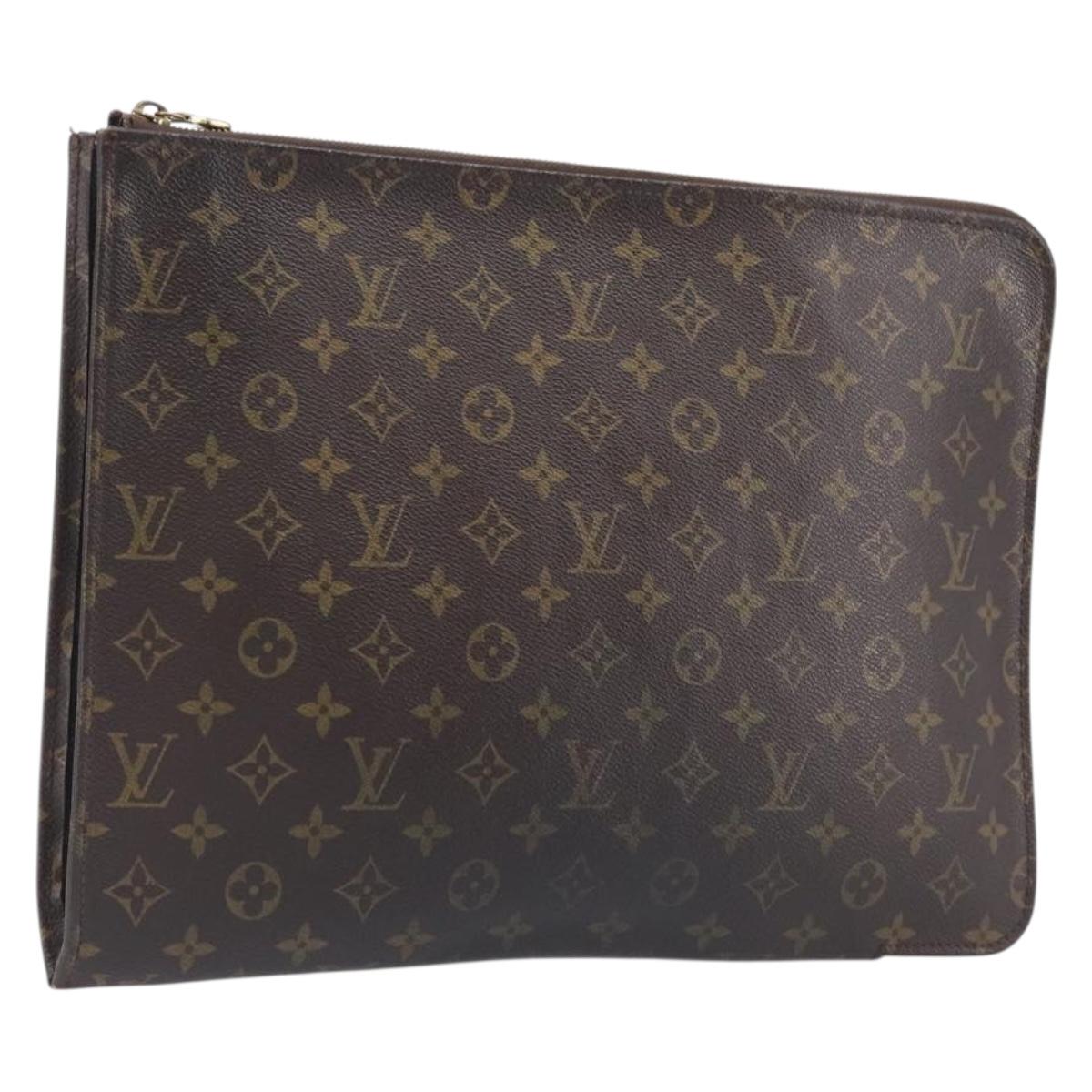 LOUIS VUITTON Monogram Posh Documents Clutch Bag LV Auth 206625