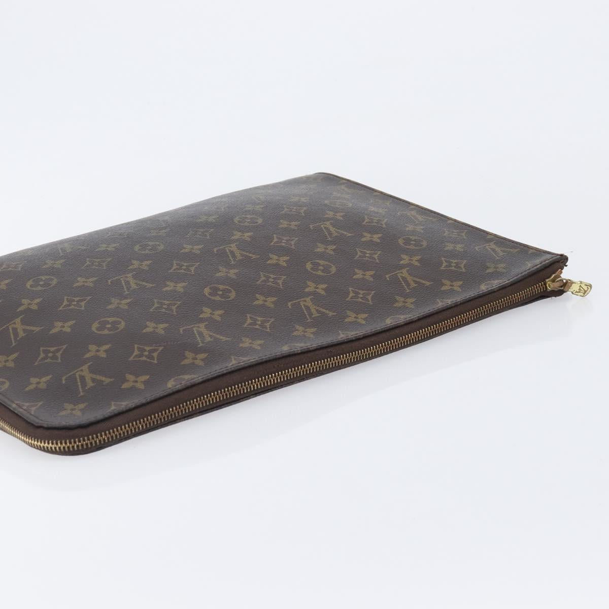 LOUIS VUITTON Monogram Posh Documents Clutch Bag LV Auth 206625