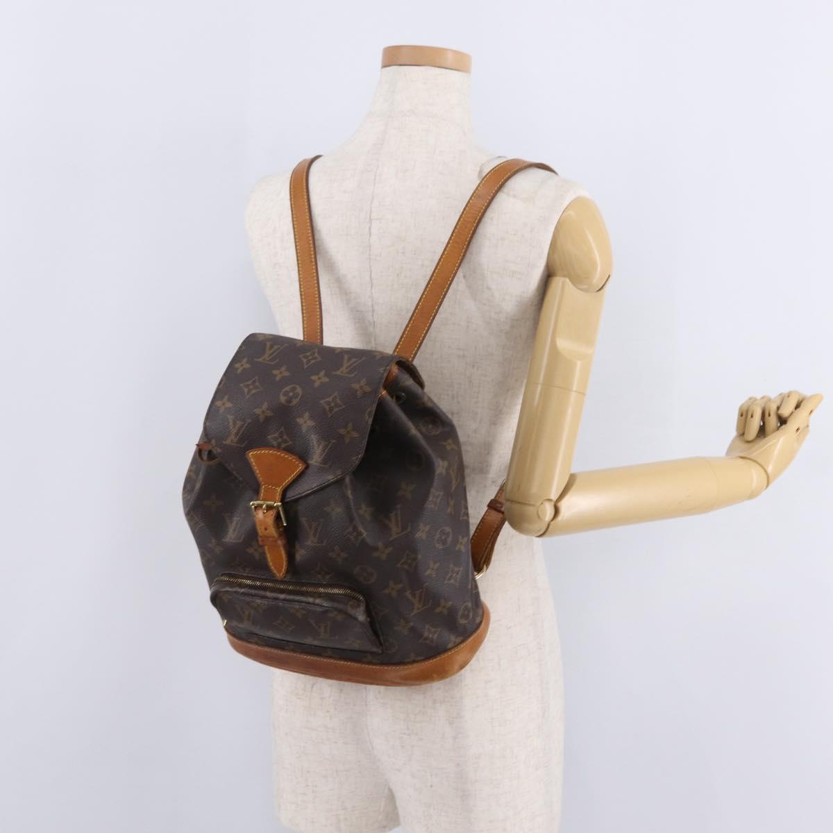 LOUIS VUITTON Monogram Montsouris MM Backpack M51136 LV Auth 206639
