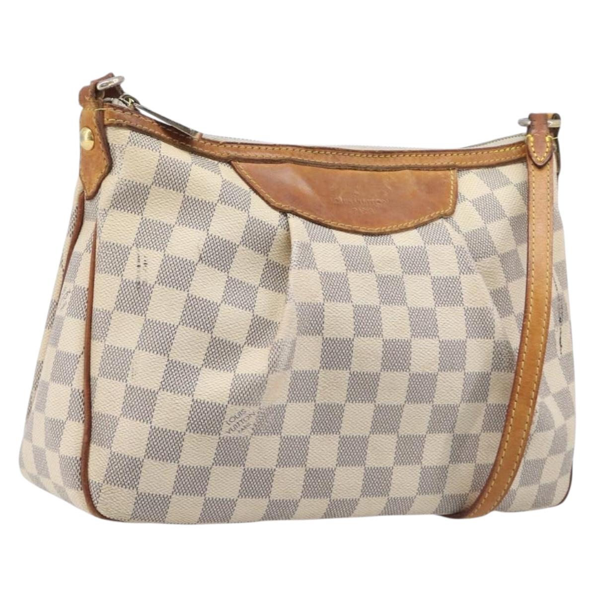 LOUIS VUITTON Damier Azur Siracusa PM Shoulder Bag N41113 LV Auth 206640