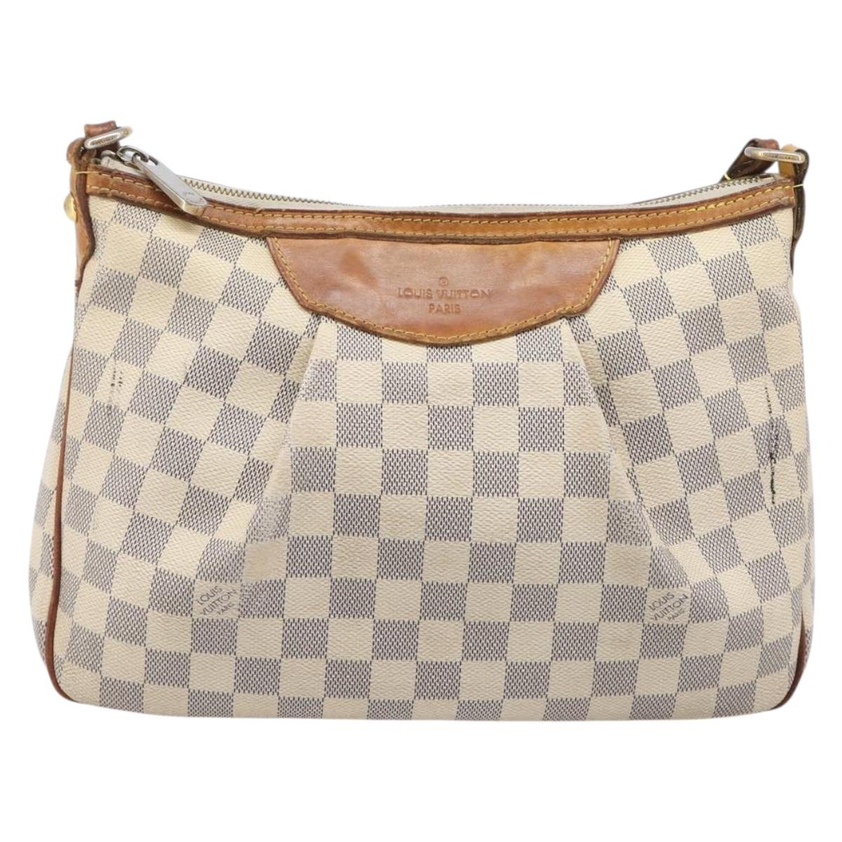 LOUIS VUITTON Damier Azur Siracusa PM Shoulder Bag N41113 LV Auth 206640