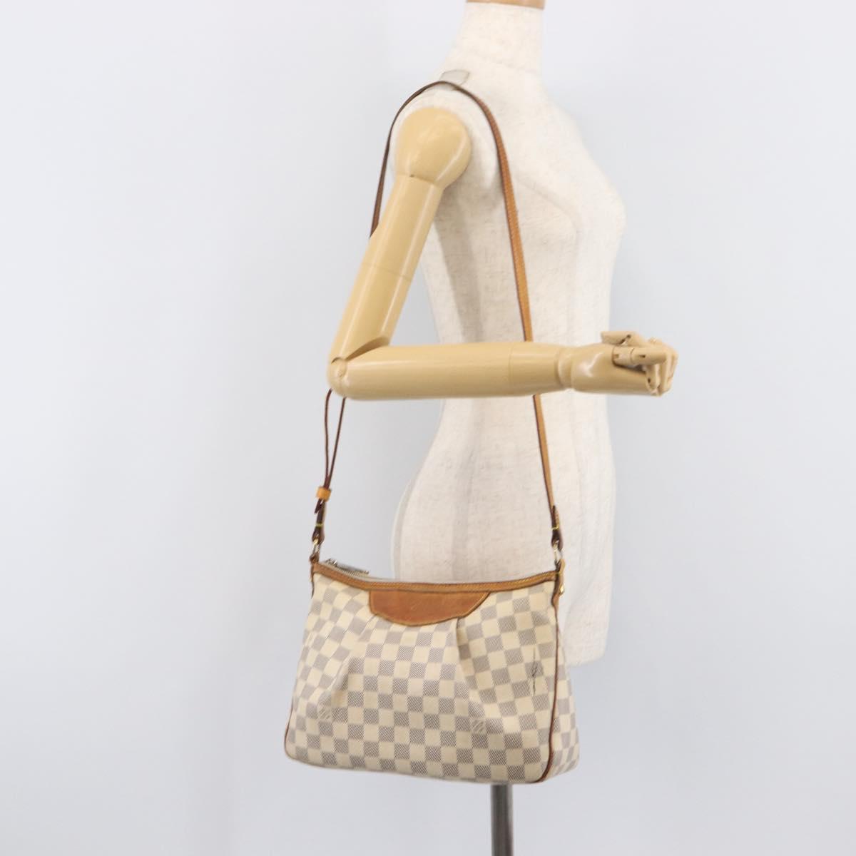 LOUIS VUITTON Damier Azur Siracusa PM Shoulder Bag N41113 LV Auth 206640
