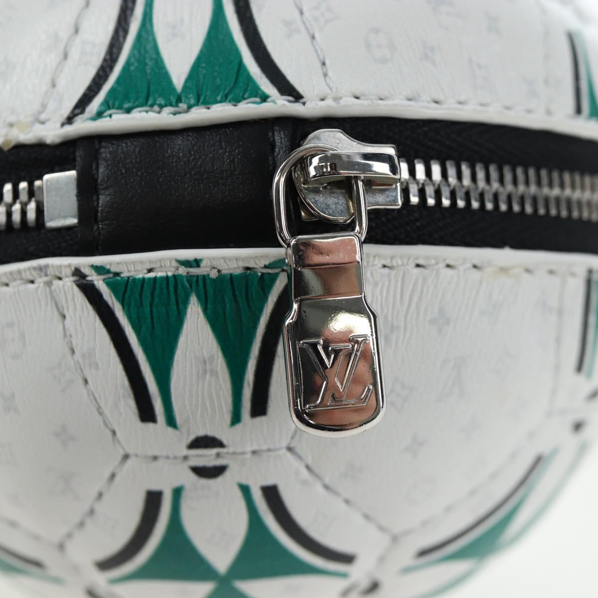 LOUIS VUITTON LV Football Pouch Leather White M02430 LV Auth 206650SM