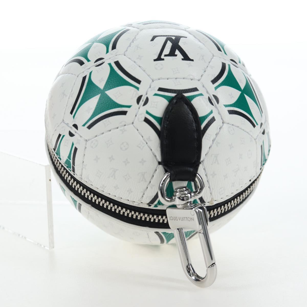 LOUIS VUITTON LV Football Pouch Leather White M02430 LV Auth 206650SM