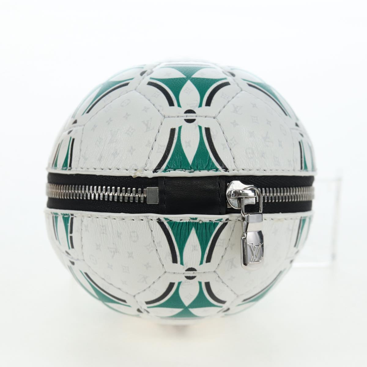 LOUIS VUITTON LV Football Pouch Leather White M02430 LV Auth 206650SM