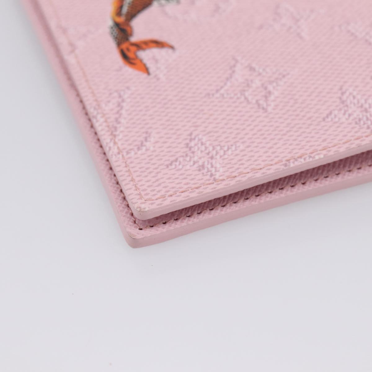 LOUIS VUITTON Monogram Organizer De Poch Card Case Pink M25968 LV Auth 206651SAM