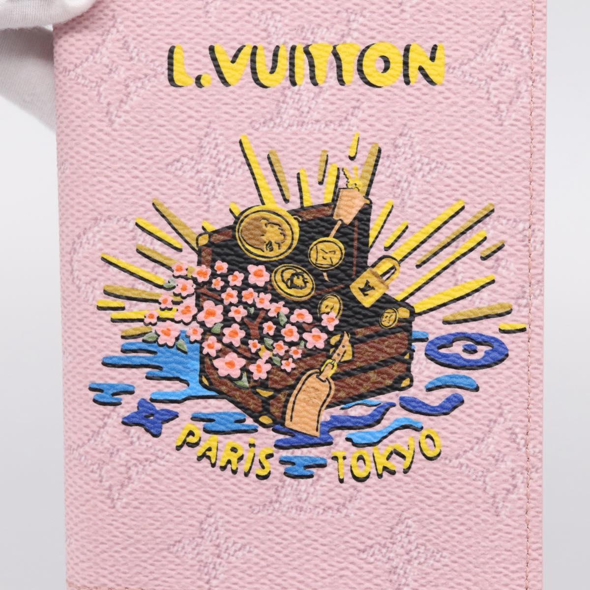 LOUIS VUITTON Monogram Organizer De Poch Card Case Pink M25968 LV Auth 206651SAM