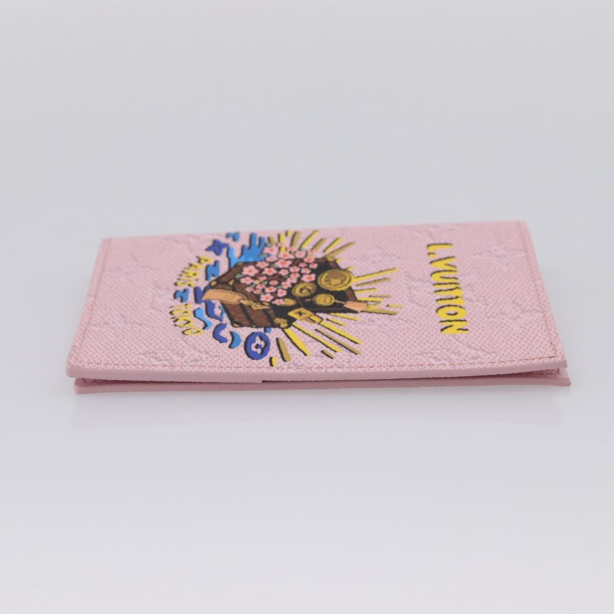 LOUIS VUITTON Monogram Organizer De Poch Card Case Pink M25968 LV Auth 206651SAM