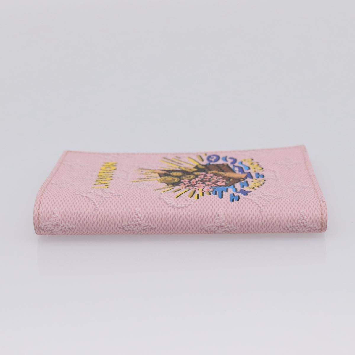 LOUIS VUITTON Monogram Organizer De Poch Card Case Pink M25968 LV Auth 206651SAM